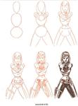 Draw 50 girls with character. PDF