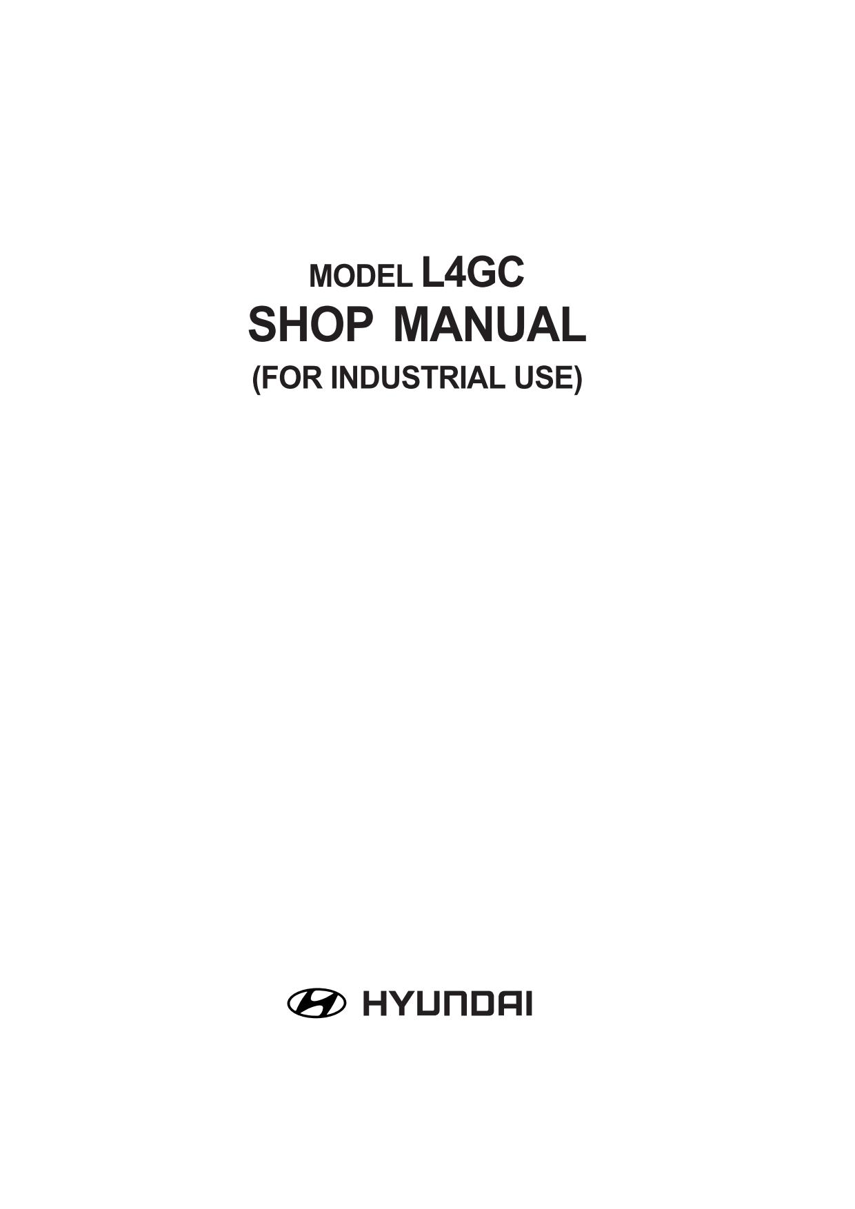 Ремонт и эксплуатация HYUNDAI L4GC