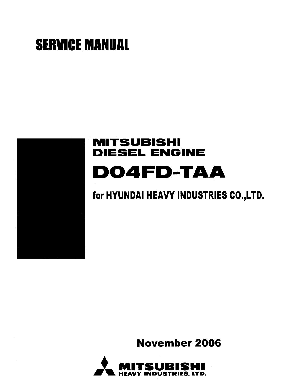 Ремонт и эксплуатация MITSUBISHI D04FD-TAA