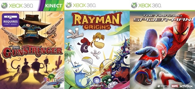 AmazingSpiderMan,TheGunstringer,Rayman Origins Xbox 360