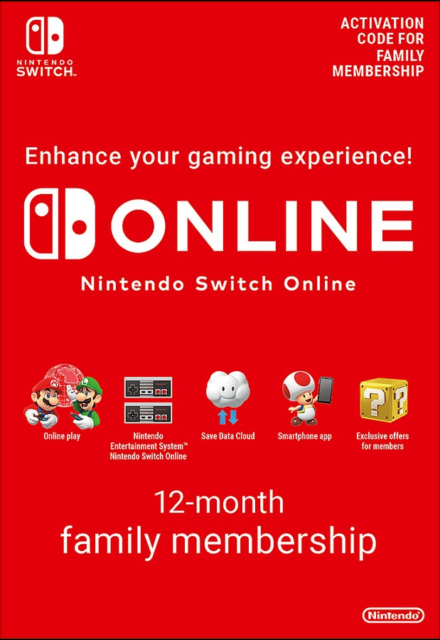 Nintendo Switch Online Family Membership 12 MON (EU) -%