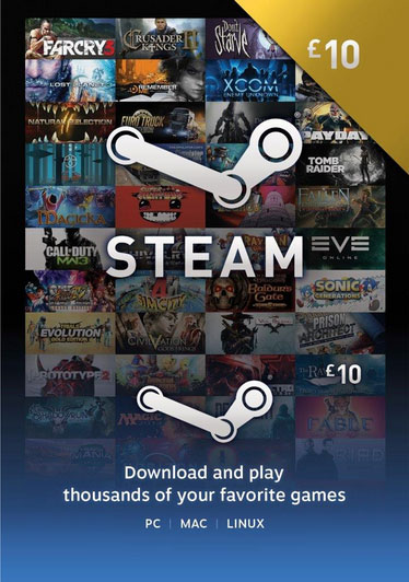 Buy Steam Wallet Gift Card 10 Gbp Discounts And Download