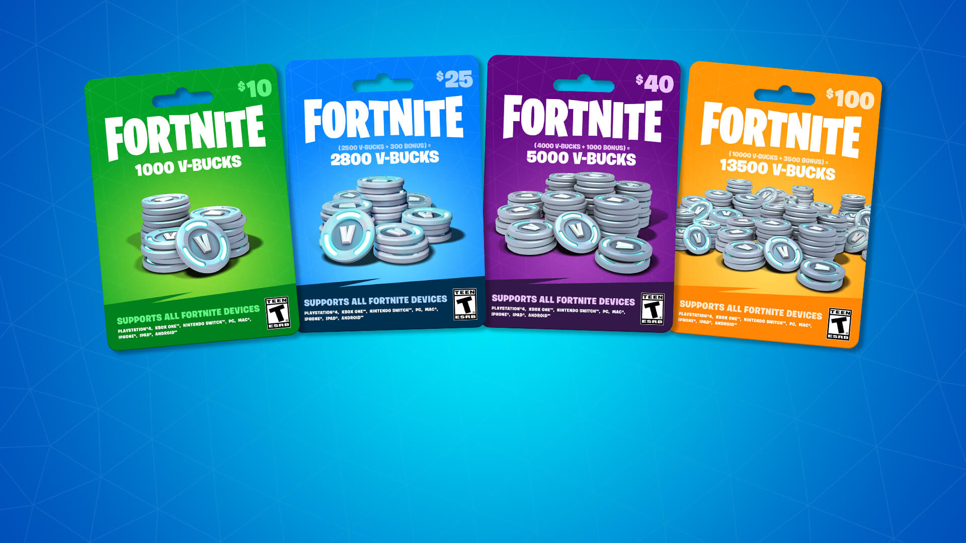 FORTNITE - 1000 V-BUCKS CARD | GLOBAL купить или скачать на сайте ...