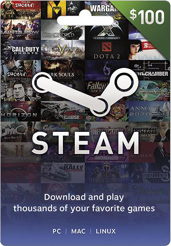 Buy STEAM WALLET GIFT CARD $100 (USD) | Discounts and download