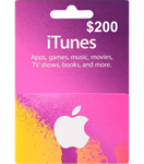 iTunes Gift Card $200 USA Card Photo
