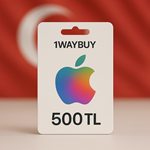 ТУРЦИЯ*APPLE iTunes AppStore 500 TL*Подарочная карта