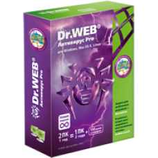 Антивирус Dr.Web PRO 12 месяцев 1 ПК + 1 моб. ПРОДЛЕНИЕ