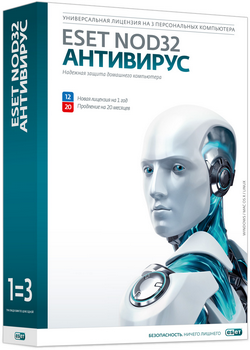 ESET NOD32 Антивирус 3 ПК  2 года ПРОДЛЕНИЕ