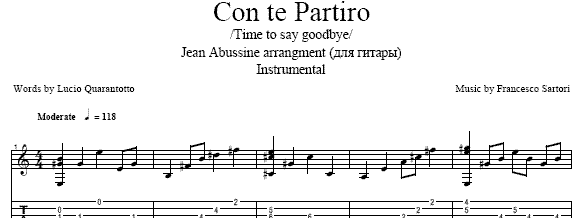 Con Te Partiro / Time to say goodbye