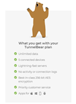 TUNNELBEAR VPN + WARRANTY + CASHBACK