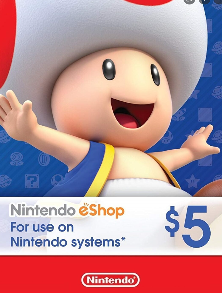 Nintendo eShop Card 5$ ✅(USA) (Без комиссии 0%💳)