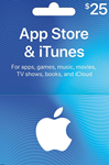 iTUNES GIFT CARD - $25 USD ✅(USA) (No commission 0%💳)