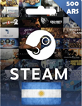 STEAM WALLET GIFT CARD 500 ARS ✅(АРГЕНТИНА)