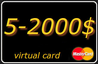 5-1000 $ (USD) виртуальная карта Mastercard (выписка)