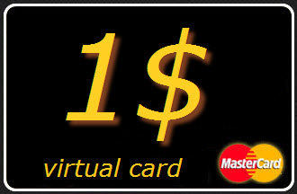 1 $ (USD) виртуальная карта MasterCard