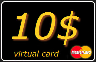 10 $ USD виртуальная карта MasterCard (выписка)