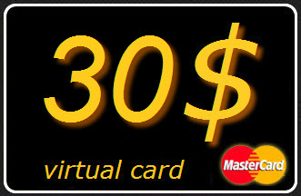 30 $ USD виртуальная карта MasterCard (выписка)