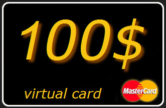 100 $ (USD) виртуальная карта MasterCard (выписка)