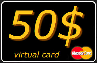 50 $ (USD) виртуальная карта MasterCard (выписка)