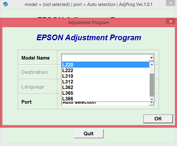 Adjustment program epson tx235w rar