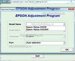 Adjustment program Epson Stylus SX230, SX235W