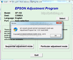 Adjustment program Epson Home XP-100, XP-102, XP-103