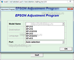 Adjustment program Epson XP-313, 413