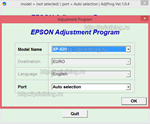 Adjustment program XP520, XP625, XP720, XP760, XP860