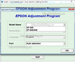 Adjustment program Epson XP-540, XP-640, XP-645 (Сброс)