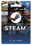 Steam Gift Card 200 TL - Only Turkey