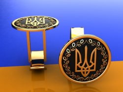 3D модель Запонка Тризубец