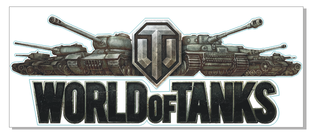 Наклейка на авто World of Tanks (WOT) макет большой