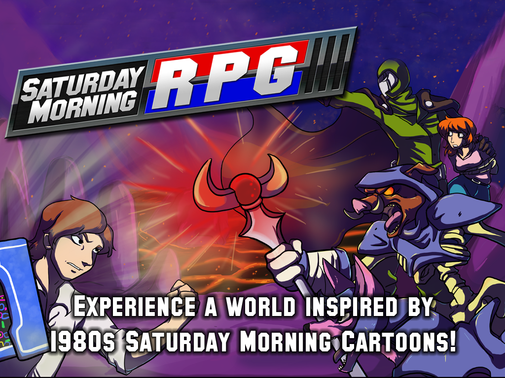 Saturday morning RPG. Saturday morning RPG Gameplay. Saturday morning cartoons. Saturday morning RPG PS Vita Cover.
