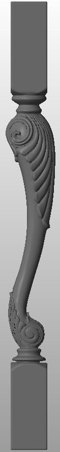 The curved baluster (3d model)