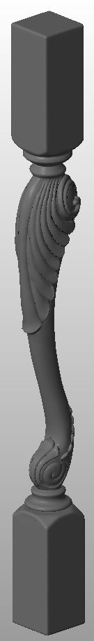 The curved baluster (3d model)