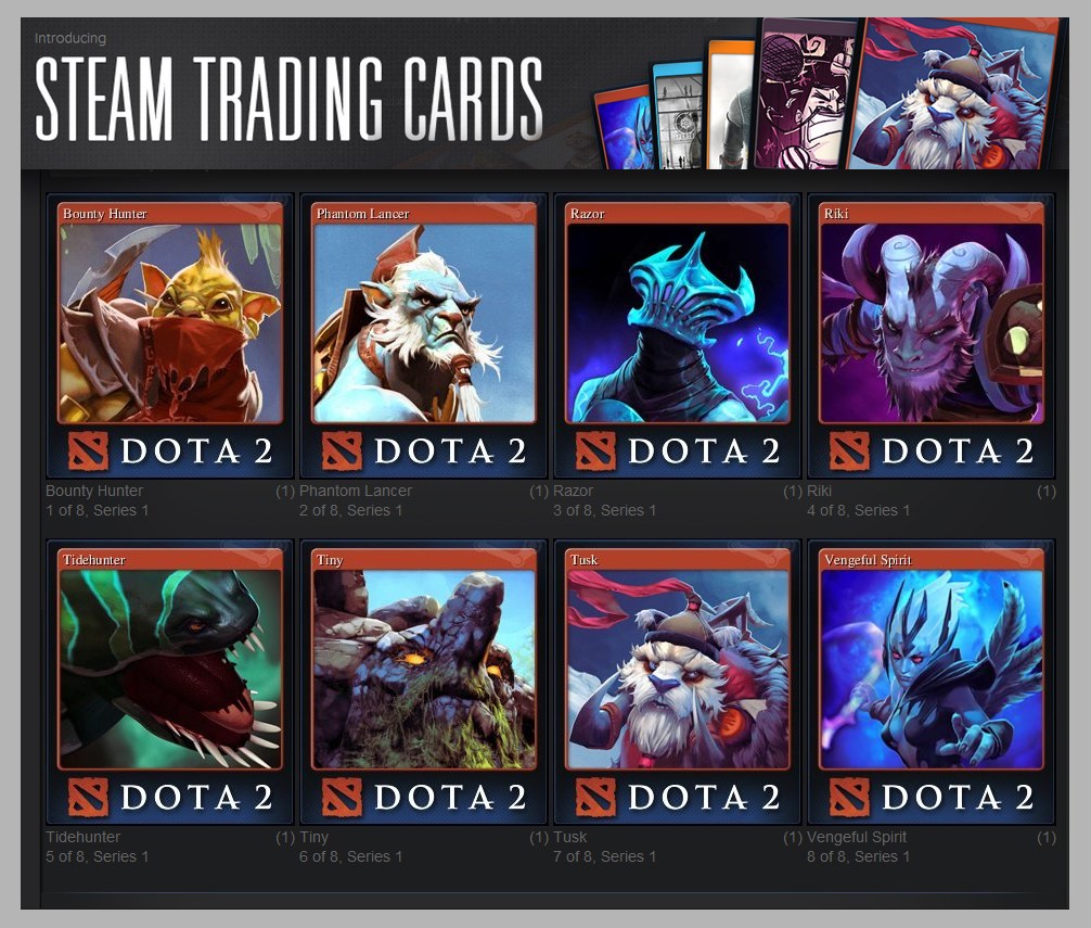 Buy A set of Steam cards +100 Steam Exp Steam Trading Cards and download