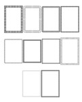 10 черно-белых векторных рамочек для текста