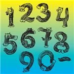 Vector hand-drawn numbers in the form of cats - irongamers.ru