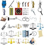 Set of vector pictures, symbols of justice - irongamers.ru
