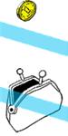 The source animated banner Purse and money