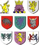 Средневековые гербы (400 клипартов)