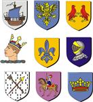 Средневековые гербы (400 клипартов)