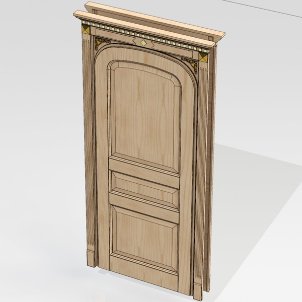 Дверной блок 006 (Каталог 3D-Уроки по SolidWorks)