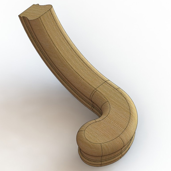 Волюта 002 (левая) (Каталог 3D. Уроки по SolidWorks)