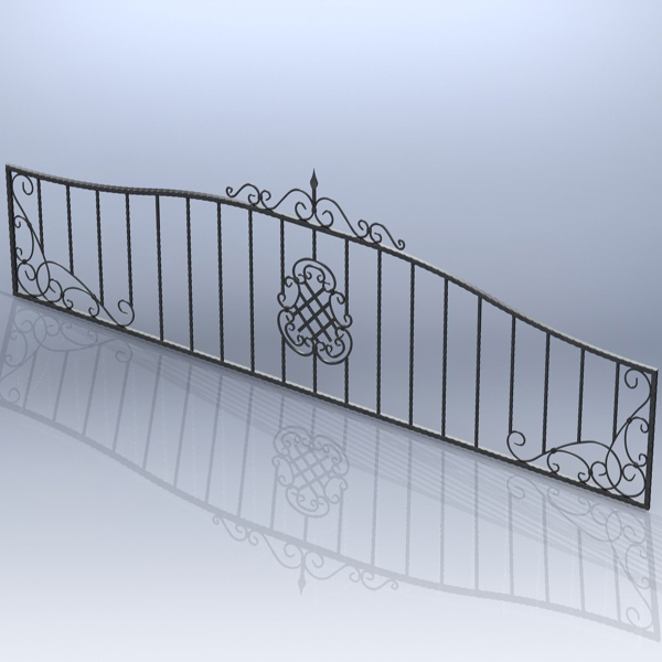 Забор кованый 001 (Каталог 3D. Уроки по SolidWorks)