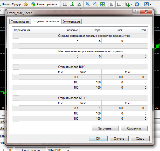 Советник Order Max Speed (ускоритель открытия сделок)