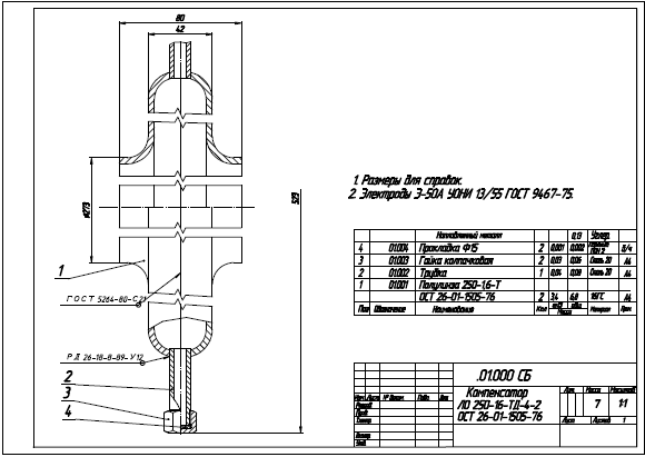 Компенсатор линзовый  ЛО 250-16-ТД-4-2