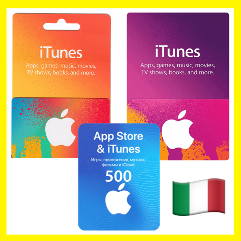⭐️ GIFT CARD⭐ 🇮🇹 iTunes/App Store 10-300 EUR (Italy)