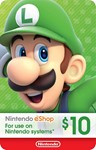 ⭐️ 10 USD Nintendo eShop Gift Card (Официальный 🔑КЛЮЧ)