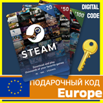 ⭐️СТИМ КАРТЫ⭐🇪🇺 EURO STEAM ЕВРО КОД ЕВРОПА ПОПОЛНИТЬ